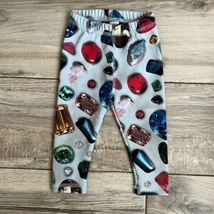 Excellent condition Molo gem 💎 stone print leggings 9m